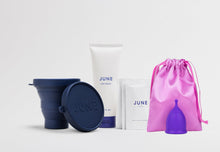 Load image into Gallery viewer, JUNE | The Original June Menstrual Cup - The Basic Purple Cup Kit by JUNE | The Original June Menstrual Cup - | Delivery near me in ... Farm2Me #url#