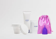 Load image into Gallery viewer, JUNE | The Original June Menstrual Cup - The Basic Purple Cup Kit by JUNE | The Original June Menstrual Cup - | Delivery near me in ... Farm2Me #url#