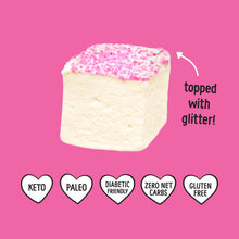 Load image into Gallery viewer, Max Sweets - NEW Know Brainer Max Sweets Snacks Low Carb FunFetti Max Mallow marshmallows with glitter- Gluten Free, Soy Free, Zero Sugar snack, Non-GMO 3 pack by Max Sweets - | Delivery near me in ... Farm2Me #url#