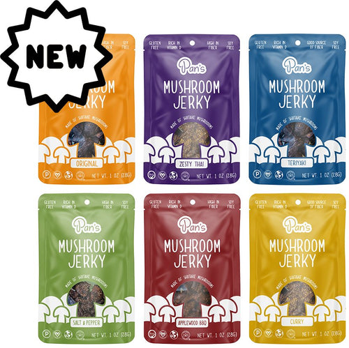 Pan's Mushroom Jerky - Pan's Mushroom Jerky 1oz Sampler Pack by Pan's Mushroom Jerky - | Delivery near me in ... Farm2Me #url#