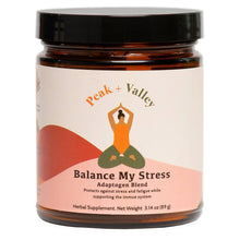 Load image into Gallery viewer, Peak and Valley - Balance My Stress Adaptogen Blend - 12 Jars x 3.14oz - Nutrition Drinks &amp; Shakes | Delivery near me in ... Farm2Me #url#
