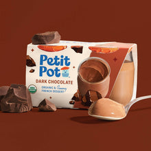 Load image into Gallery viewer, Petit Pot Dark Chocolate Organic French Dessert Wholesale - 2-Jar Packs x 600 Packs (1/4 Pallet) case
