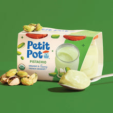 Load image into Gallery viewer, Petit Pot Pistachio Organic French Dessert Wholesale - 2-Jar Packs x 600 Packs (1/4 Pallet) case