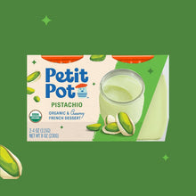 Load image into Gallery viewer, Petit Pot Pistachio Organic French Dessert Wholesale - 2-Jar Packs x 600 Packs (1/4 Pallet) case