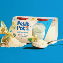 Load image into Gallery viewer, Petit Pot Rice Pudding Organic French Dessert Wholesale - 2-Jar Packs x 600 Packs (1/4 Pallet) case