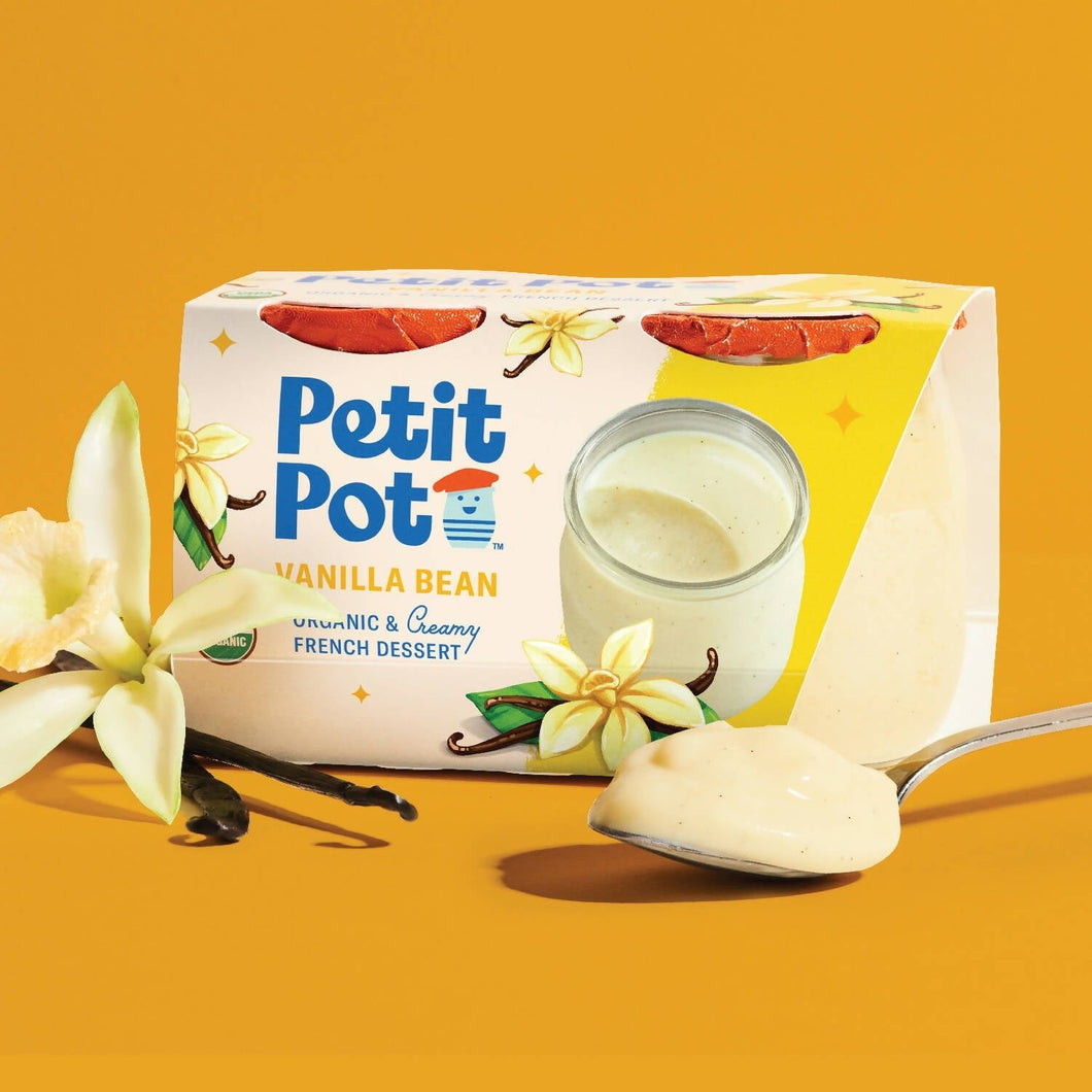 Petit Pot Vanilla Bean Organic French Dessert Wholesale - 2-Jar Packs x 600 Packs (1/4 Pallet)