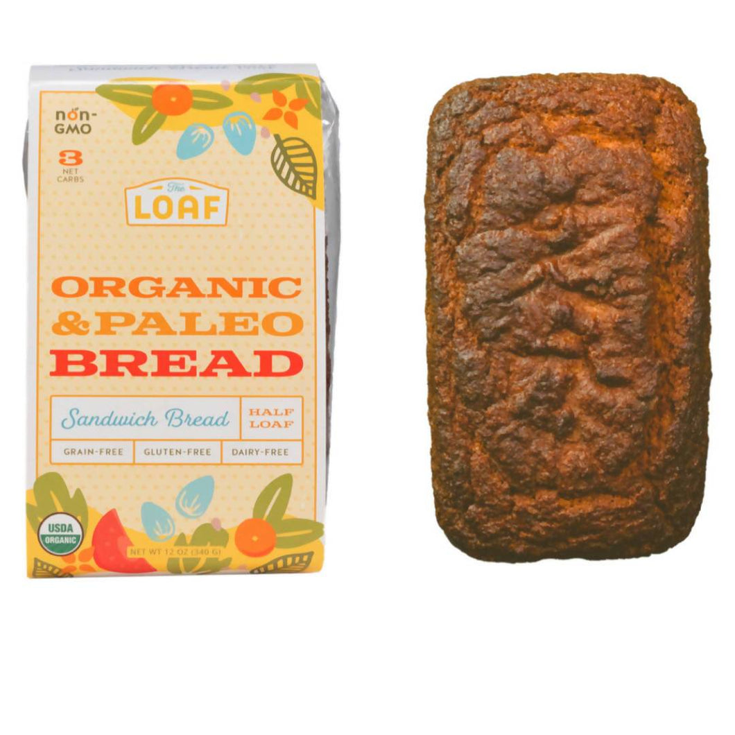 Organic & Paleo Sandwich Bread (Half Loaf) - 6 x 12oz