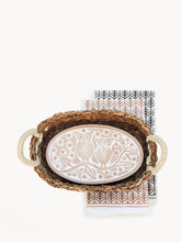 Load image into Gallery viewer, KORISSA Bread Warmer &amp; Basket Gift Set with Tea Towel - Owl Oval
