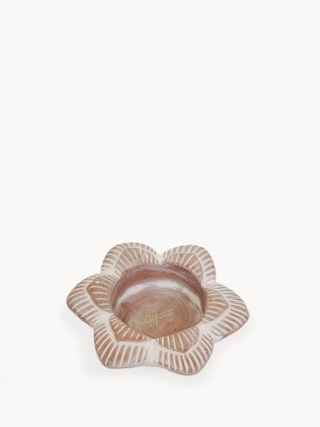 KORISSA Terracotta Tea Light Candle Holder - Flower