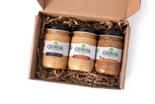 Load image into Gallery viewer, Georgia Grinders Organic Peanut Butter &amp; Almond Butter: Trio Gift Box - 3 Jars x 12 oz
