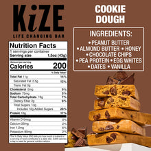 Load image into Gallery viewer, Kize Cookie Dough Bar - 10 bars x 1.5 oz case
