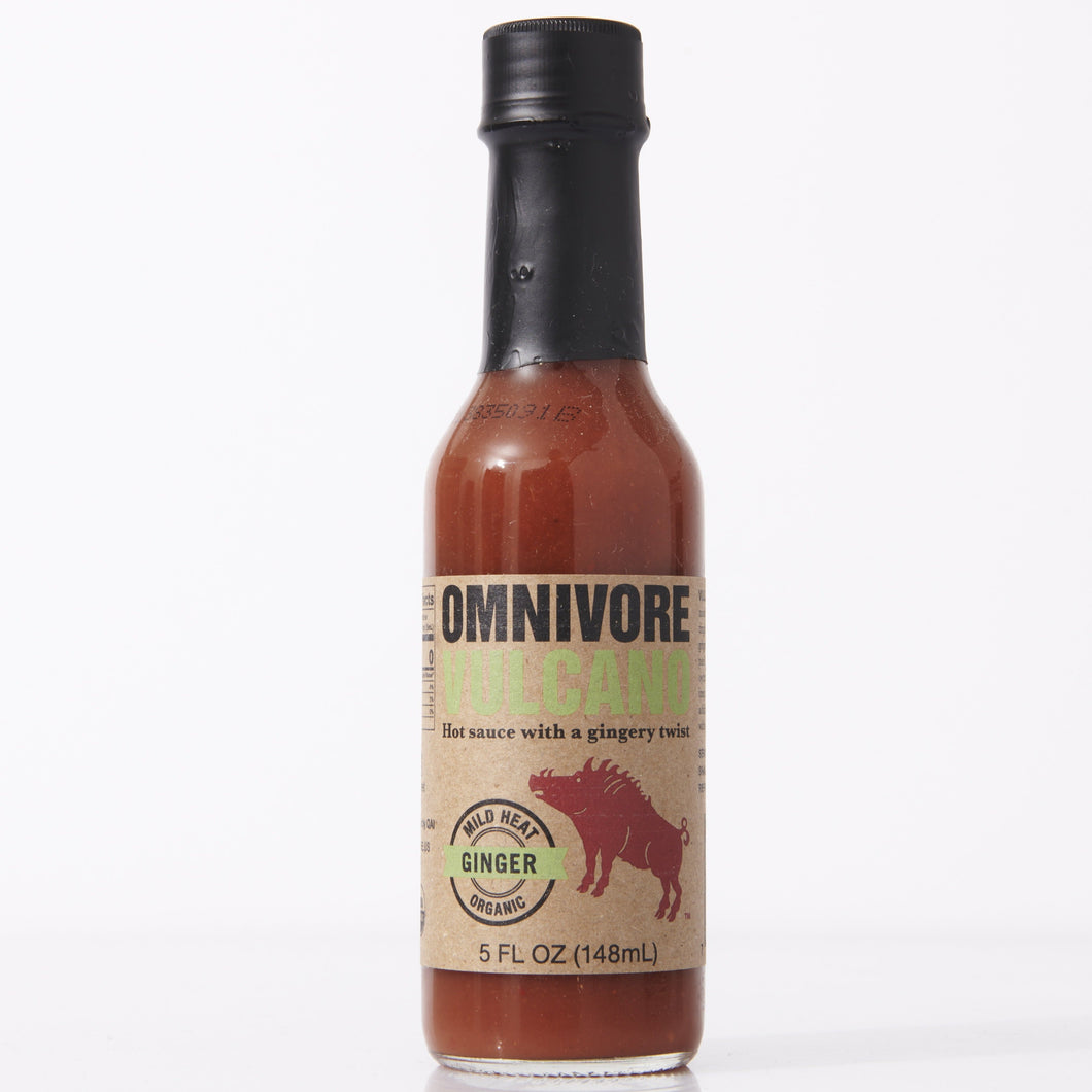 Omnivore Vulcano Ginger Hot Sauce Bottle - 6 Bottles case