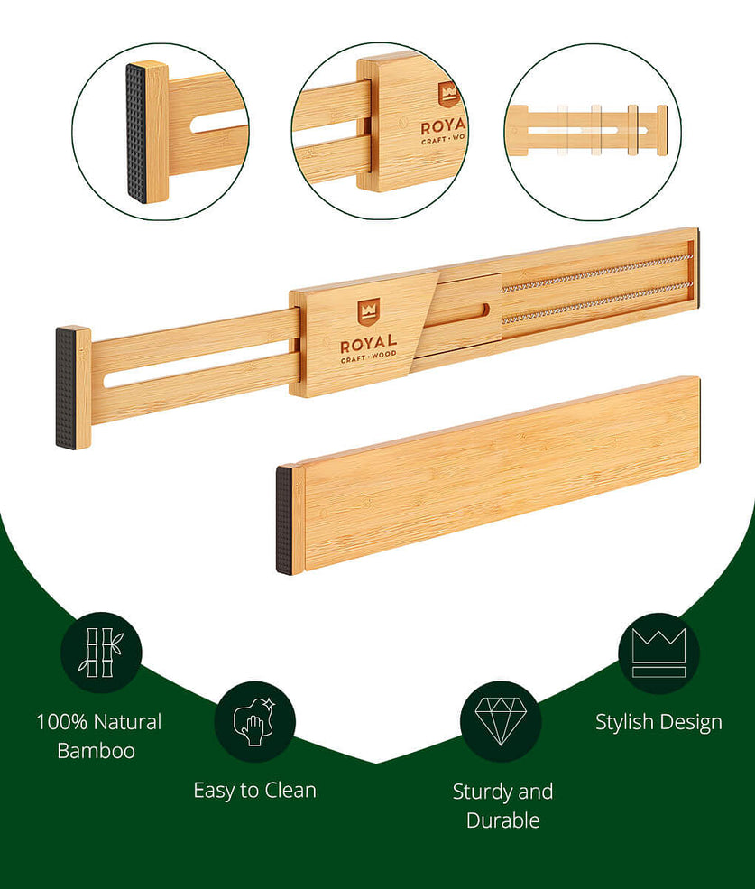 Royal Craft Wood Drawer Dividers - Thumbnail 3