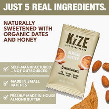 Load image into Gallery viewer, Kize Almond Butter Bar - 10 Bars x 1.5 oz case
