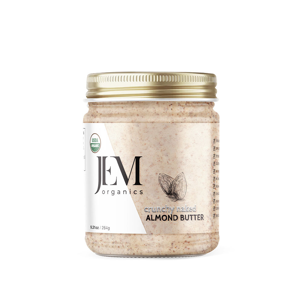 JEM Organics Crunchy Naked Almond Butter - Medium 6 pack