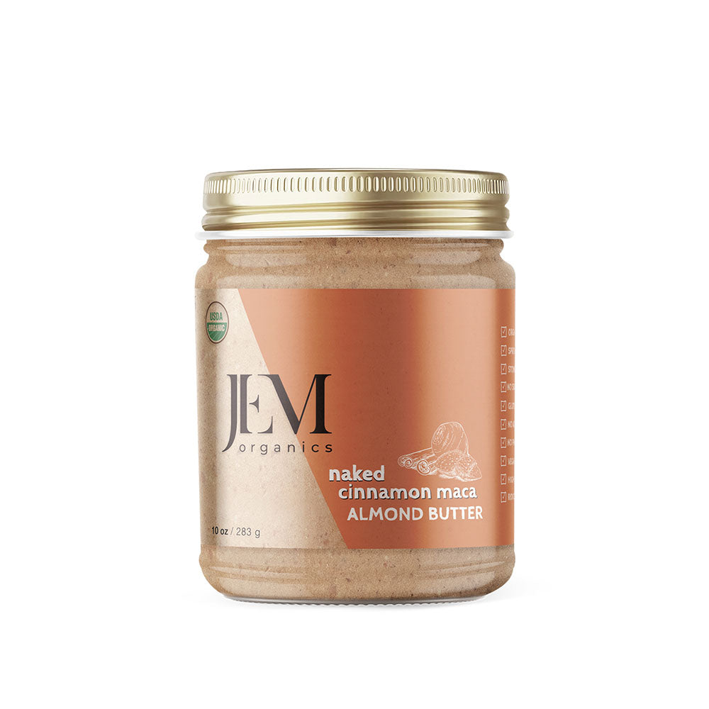 JEM Organics Naked Cinnamon Maca Almond Butter - Medium 6 pack