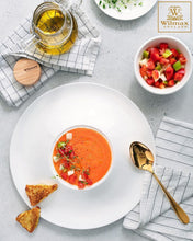 Load image into Gallery viewer, Wilmax Porcelain Set Of 3 White Round Plate / Platter With Super Wide Rim 13.75&quot; inch
