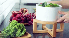 Load image into Gallery viewer, Wilmax Porcelain Set Of 3 Bamboo Bowl &amp; Plate Stand 7.5&quot; inch X 4&quot; inch | 19 X 10 Cm
