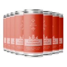 Load image into Gallery viewer, Root Elixirs Sparkling Pineapple Passionfruit Premium Cocktail Mixer- 8 Cans 7.5 oz
