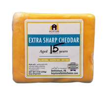 Load image into Gallery viewer, Keystone Cheese 15 Year Aged Yellow Cheddar - 1 LB
