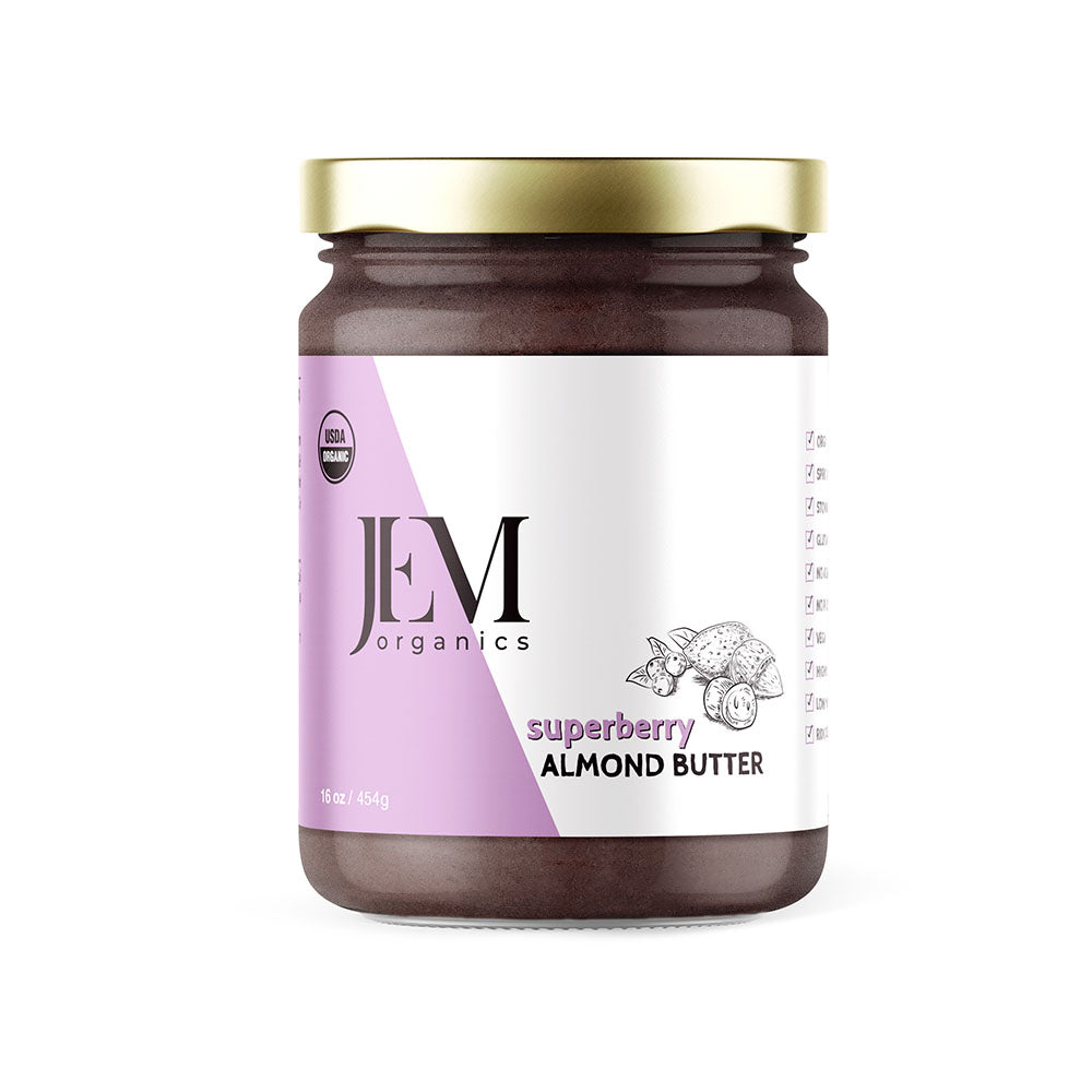 JEM Organics Superberry Almond Butter - Large 6 pack