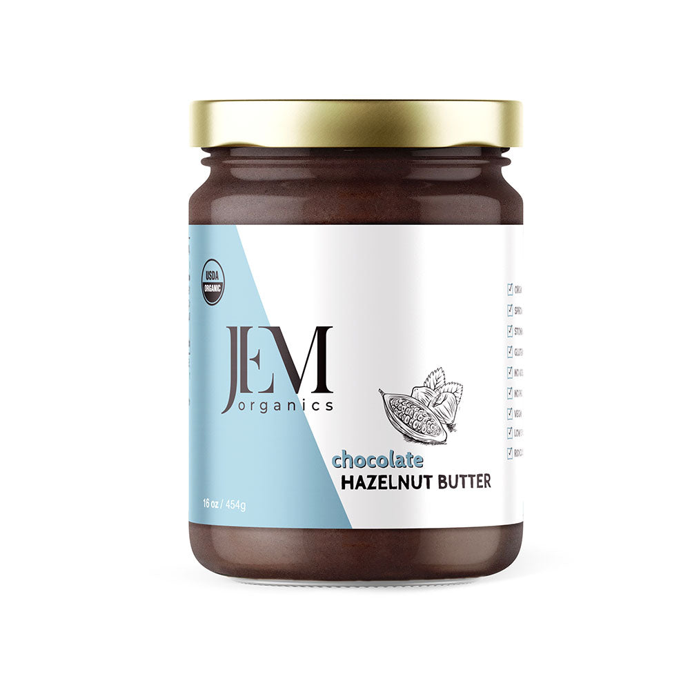 JEM Organics Chocolate Hazelnut Butter - Large 6 pack