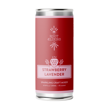 Load image into Gallery viewer, Root Elixirs Sparkling Strawberry Lavender Premium Cocktail Mixer- 8 Cans 7.5 oz
