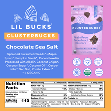 Load image into Gallery viewer, Chocolate Sea Salt Clusterbucks by Lil Bucks
