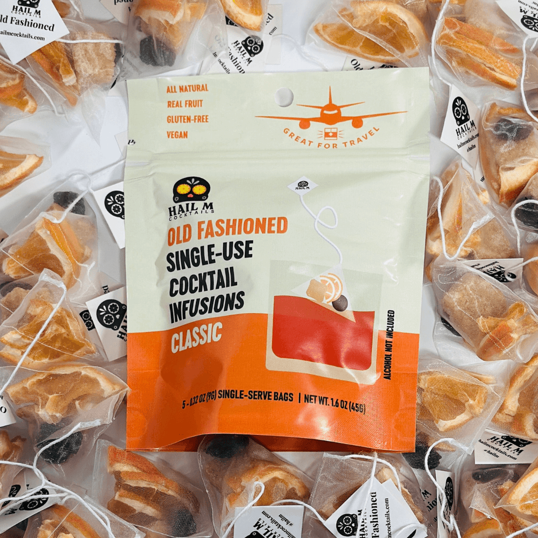 Old Fashioned Infusion Kit – Classic Travel Cocktail Tea Bags