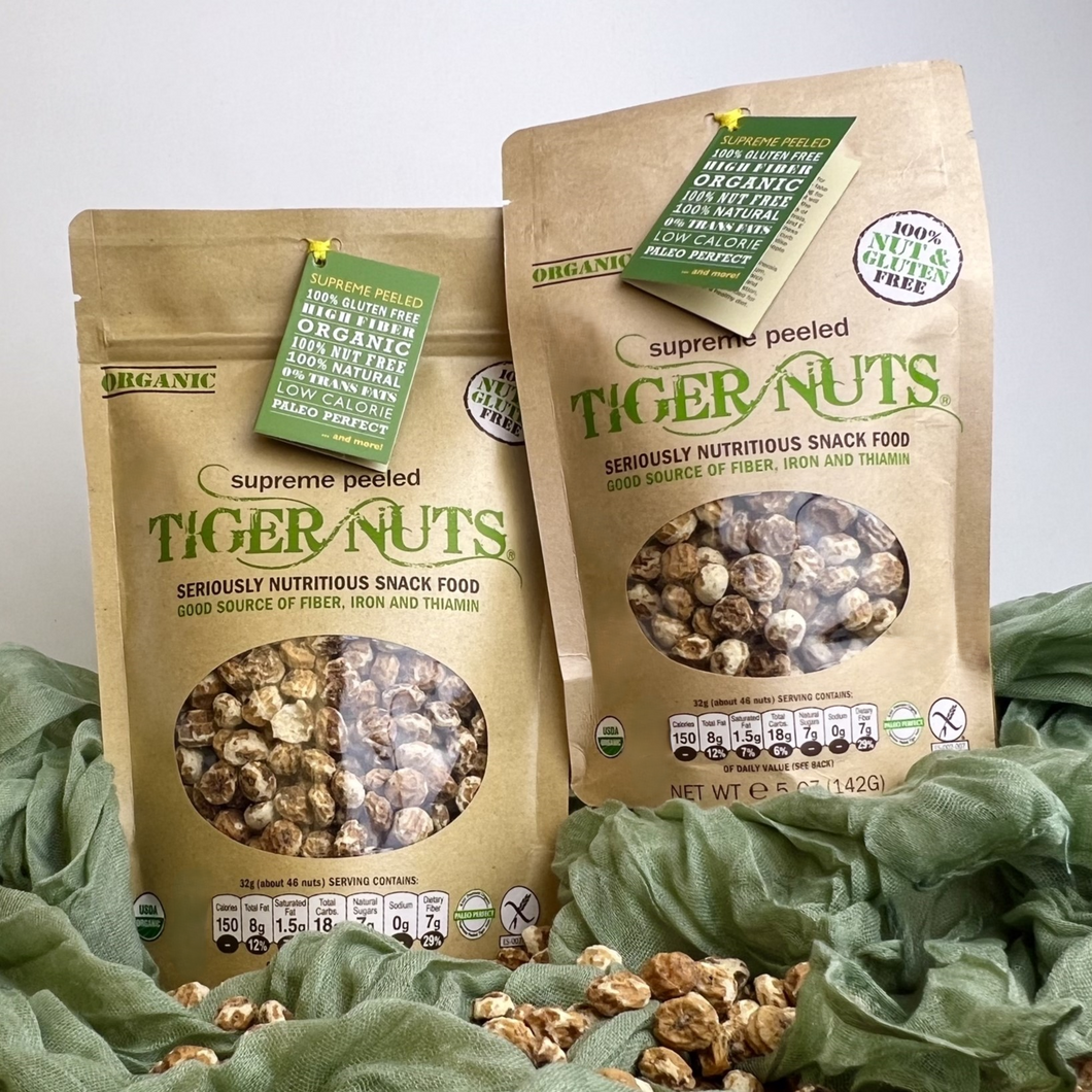 Tiger Nuts Supreme Peeled Tiger Nuts in 5 oz bags - 24 bags