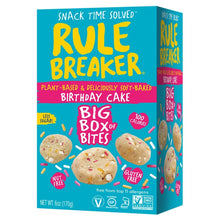 Load image into Gallery viewer, Rule Breakers Birthday Cake Big Box of Bites, Gluten Free, Plant Based - 6 Packs x 6 oz
