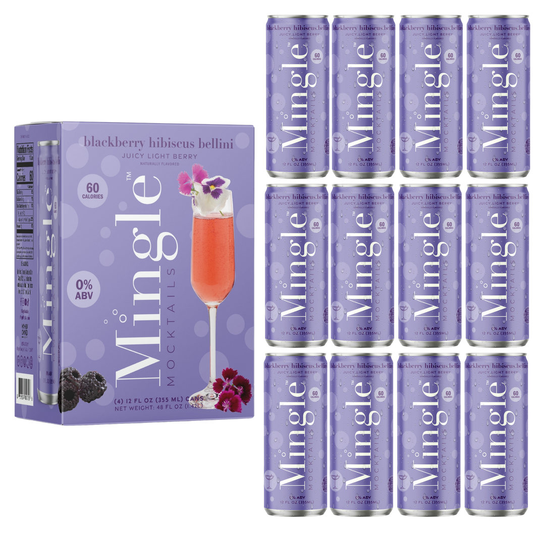 Blackberry Hibiscus Bellini by Mingle Mocktails - Non Alcoholic Beverages
