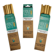 Load image into Gallery viewer, Holy City Straw Cocktail Reusable Reed Straws | 3 Pack Bundle
