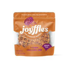 Load image into Gallery viewer, Joyffles banana chocolate chip (classically bold and beautiful) Waffles - 2-piece Pack
