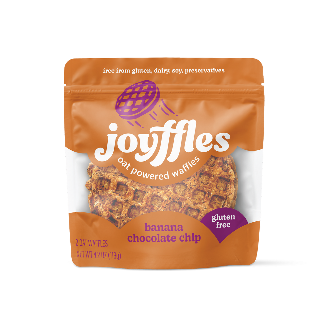 Joyffles banana chocolate chip (classically bold and beautiful) Waffles - 2-piece Pack