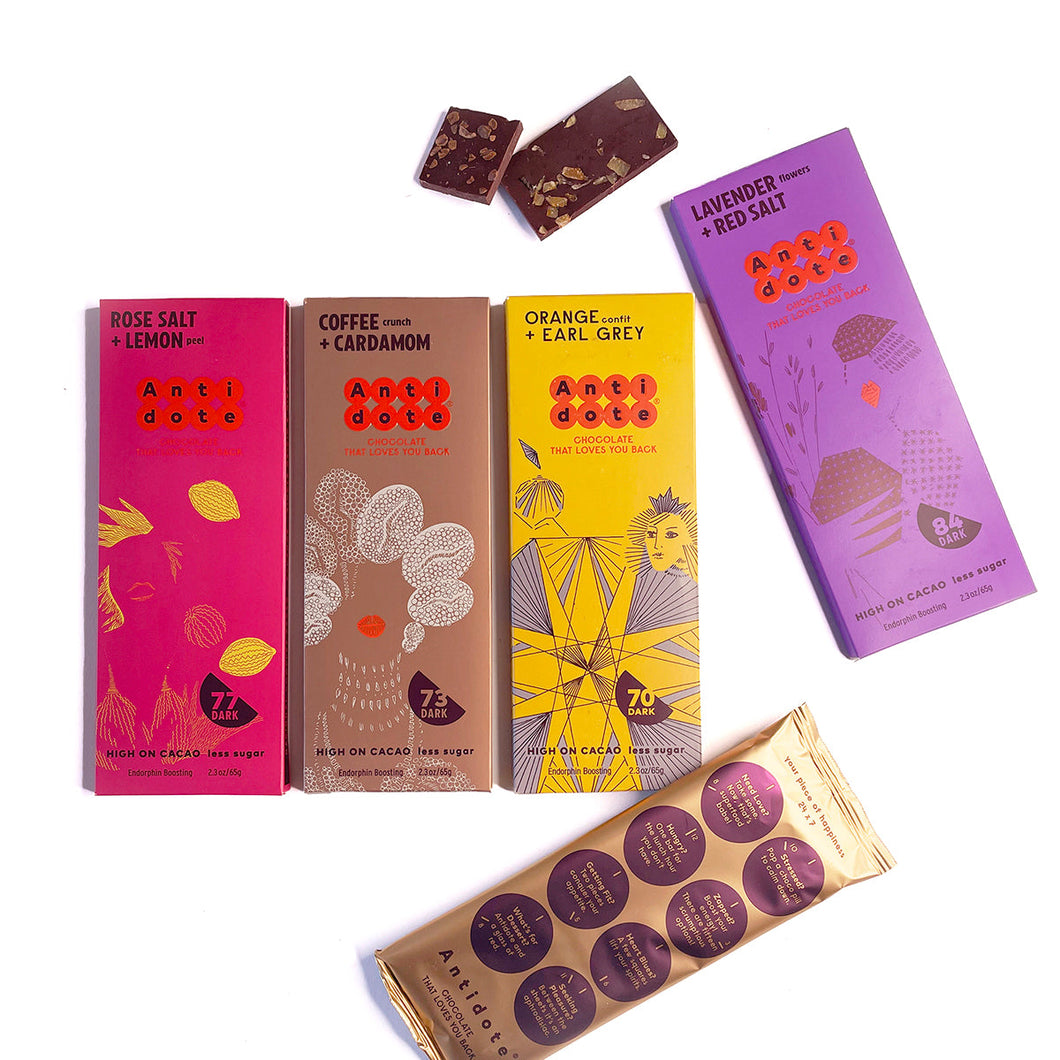 Antidote Chocolate Bars - 4 Pack