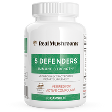 Load image into Gallery viewer, 5 Defenders Organic Mushroom Blend Capsules by Real Mushrooms
