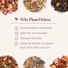 Load image into Gallery viewer, Plum Deluxe Tea Abundance Blend Green Tea (Passionfruit - Elderflower)
