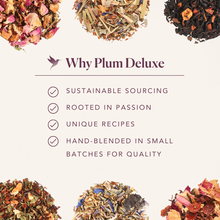 Load image into Gallery viewer, Plum Deluxe Tea Comfort Blend Decaf Black Tea (Orange - Cinnamon)
