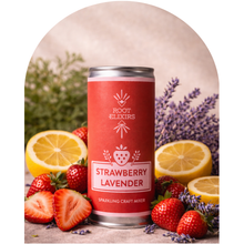 Load image into Gallery viewer, Root Elixirs Sparkling Strawberry Lavender Premium Cocktail Mixer- 8 Cans 7.5 oz
