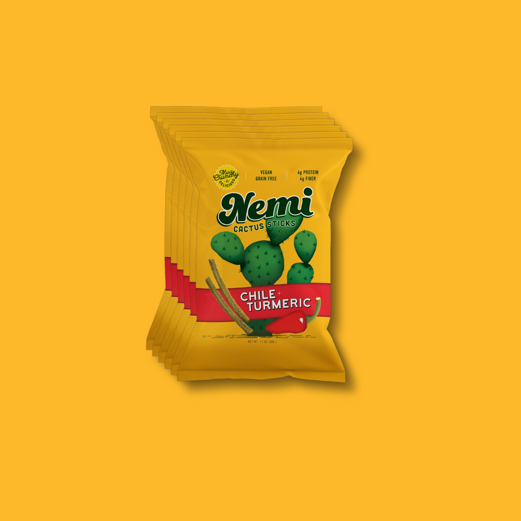Nemi Chile Turmeric Cactus Chips Bag - 6 bags case