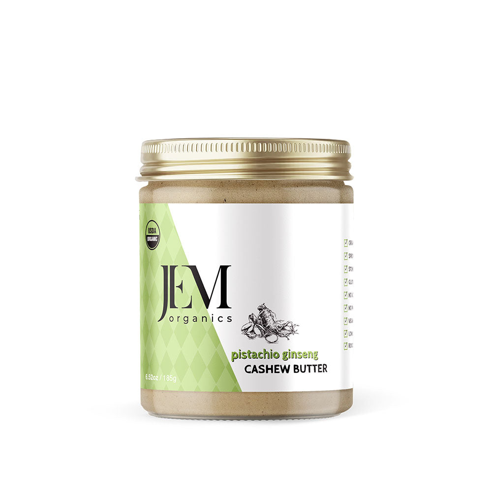 JEM Organics Pistachio Ginseng Cashew Butter - Small 6 pack