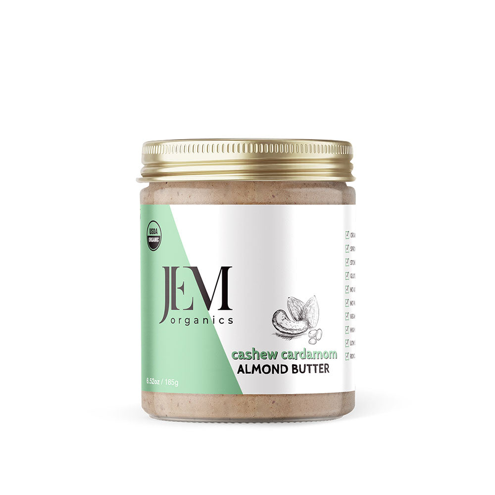 JEM Organics Cashew Cardamom Almond Butter - Small 6 pack