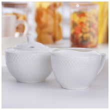 Load image into Gallery viewer, Wilmax Porcelain White Sugar Bowl 11 Oz &amp; Creamer
