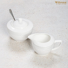 Load image into Gallery viewer, Wilmax Porcelain White Sugar Bowl 11 Oz &amp; Creamer
