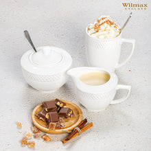 Load image into Gallery viewer, Wilmax Porcelain White Sugar Bowl 11 Oz &amp; Creamer
