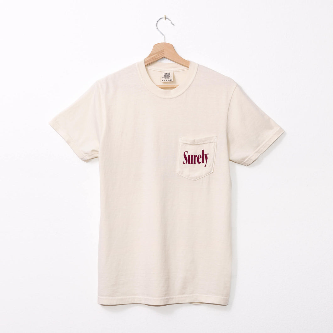 Surely Stay Social Tee Shirt - Ivory