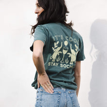 Load image into Gallery viewer, Surely Stay Social Tee Shirt - Green
