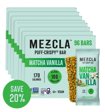 Load image into Gallery viewer, Mezcla Matcha Vanilla Bars - 12 bars x 1.4 oz case
