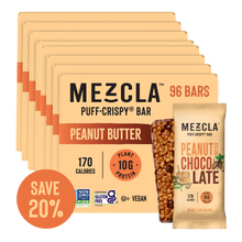 Load image into Gallery viewer, Mezcla Peanut Butter Chocolate Bars - 12 bars x 1.4 oz case
